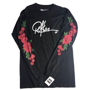 NWT Young & Reckless rose print sleeve shirt